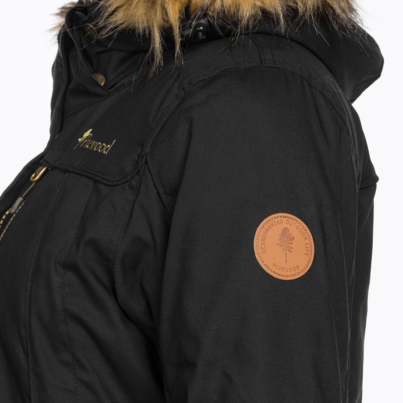 Női bélelt kabát Pinewood Finnveden Winter Parka fekete 9