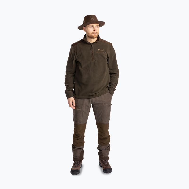 Férfi pulóver Pinewood Småland Hunters Half Zip h.brown 2