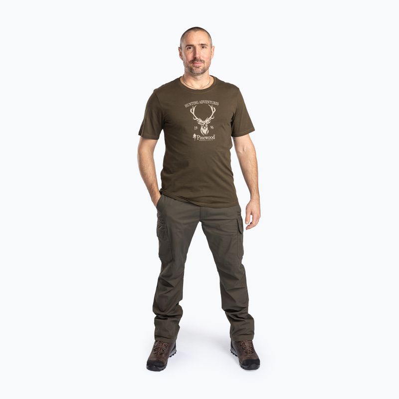 Pinewood Red Deer green férfi póló 2
