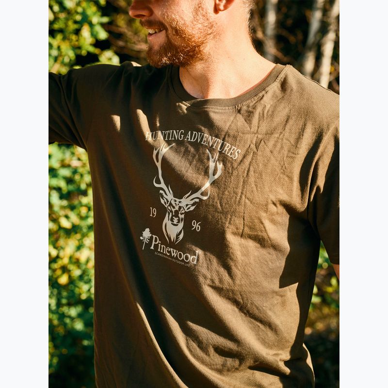 Pinewood Red Deer green férfi póló 6