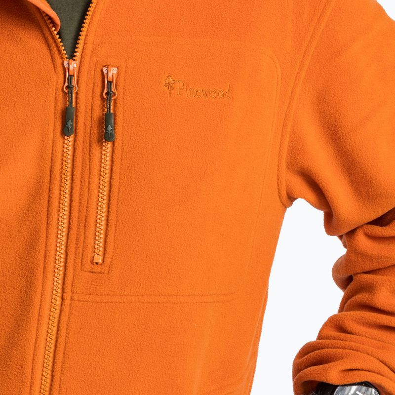 Férfi trekking pulóver Pinewood Finnveden Fleece burned orange 6