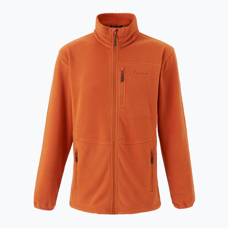 Férfi trekking pulóver Pinewood Finnveden Fleece burned orange 7