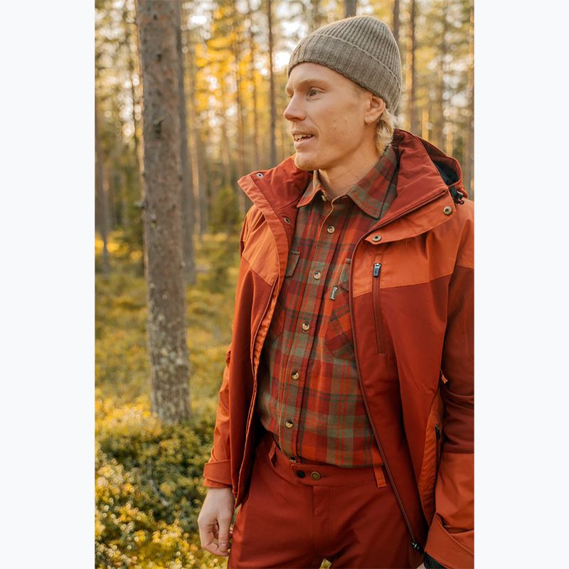 Férfi ing Pinewood Härjedalen terracotta/green 9
