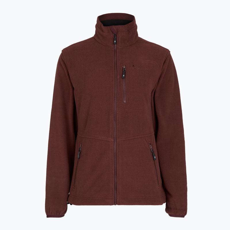 Női trekking pulóver Pinewood Finnveden Fleece earth plum