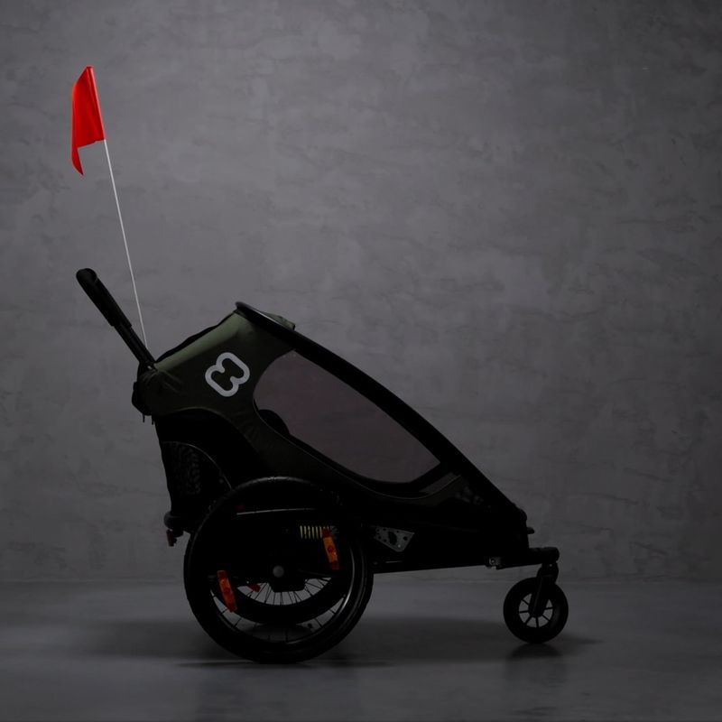 Hamax Outback együléses kerékpár utánfutó fekete/zöld 400063_HAM 10