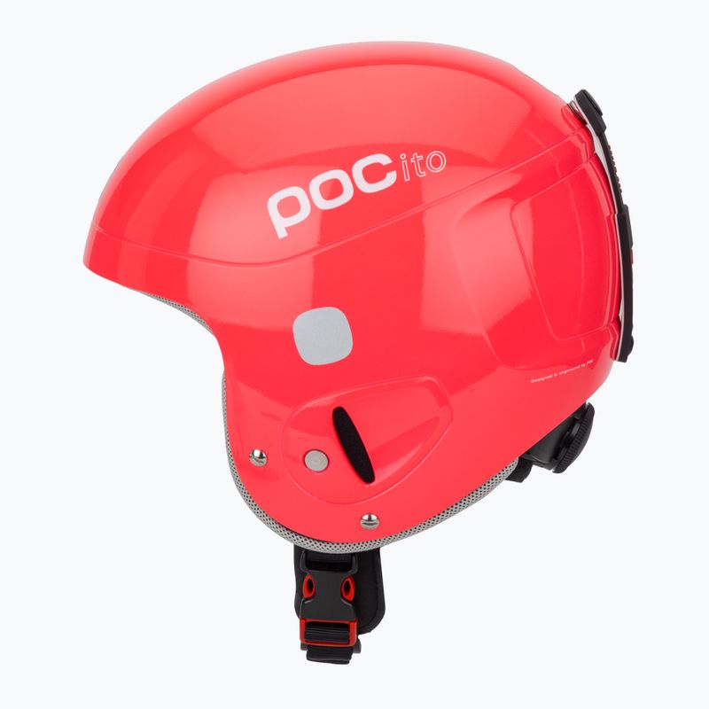 Gyerek sísisak POC POCito Skull fluorescent pink 3