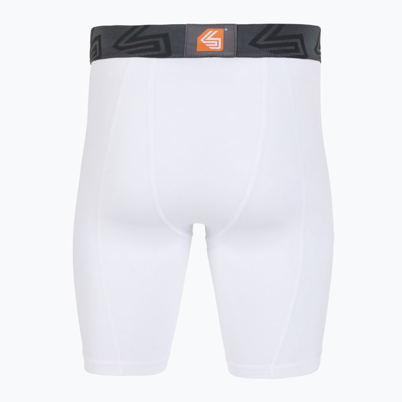 Kompressziós rövidnadrág lágyékvédővel Shock Doctor Compression fehér 2