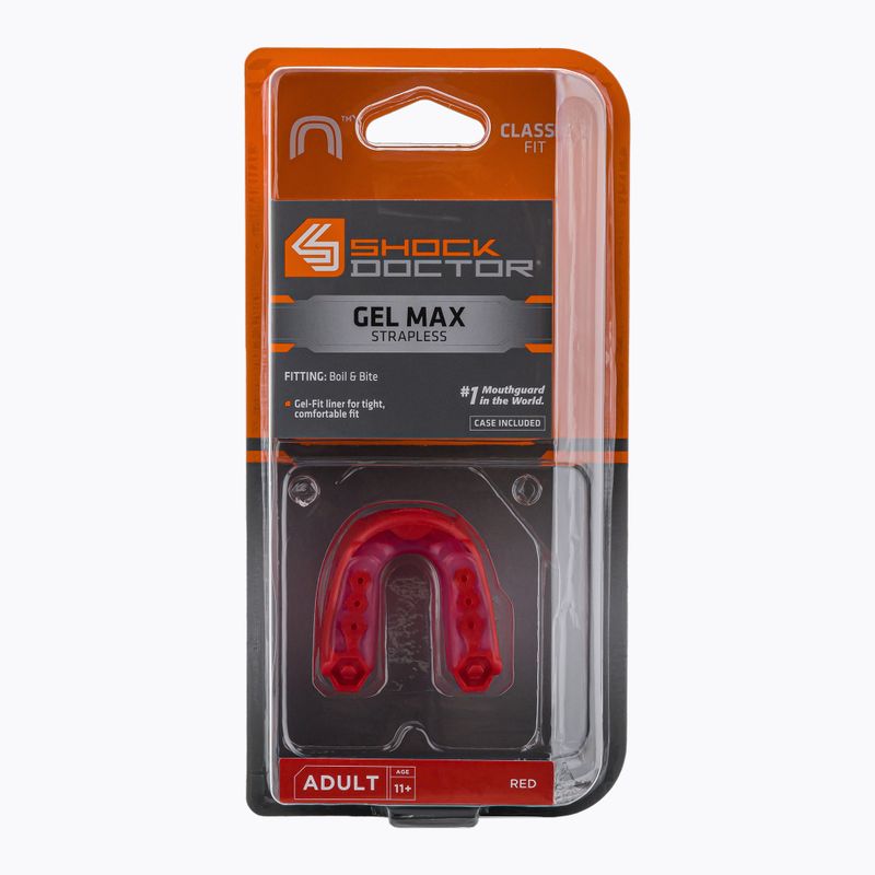 Shock Doctor Gel Max állkapocsvédő piros SHO04