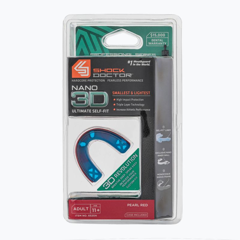 Shock Doctor Nano 3D állkapocsvédő piros-kék SHO16