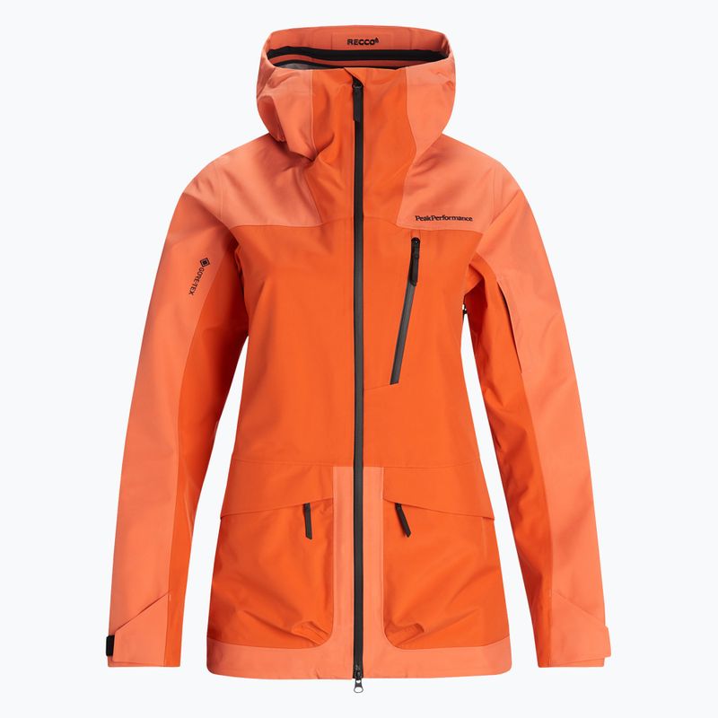 Női sí dzseki Peak Performance W Vertical 3L narancssárga G76657060