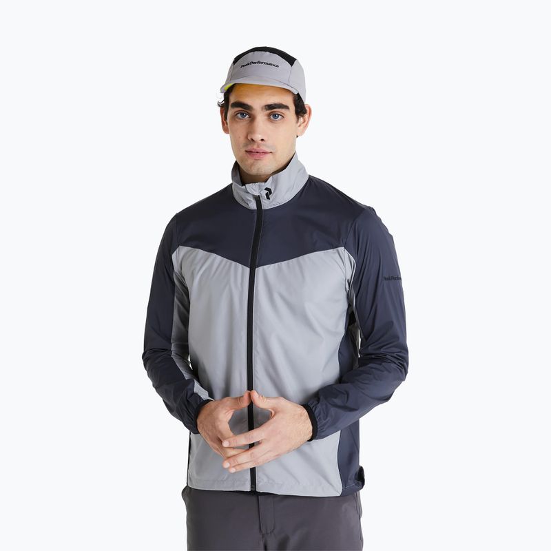 Férfi Peak Performance Meadow szürke navy szélálló golf dzseki G77164050