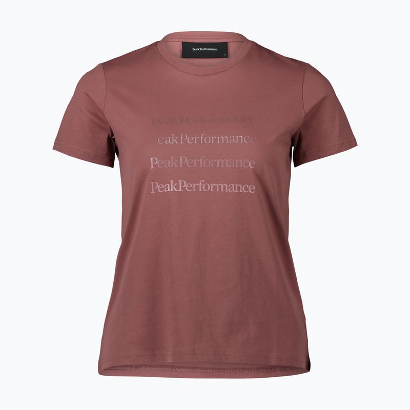Női trekking póló Peak Performance Ground Tee barna G77286150