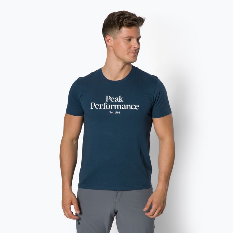 Férfi trekking póló Peak Performance Original Tee 2Z8 tengerészkék G77266180