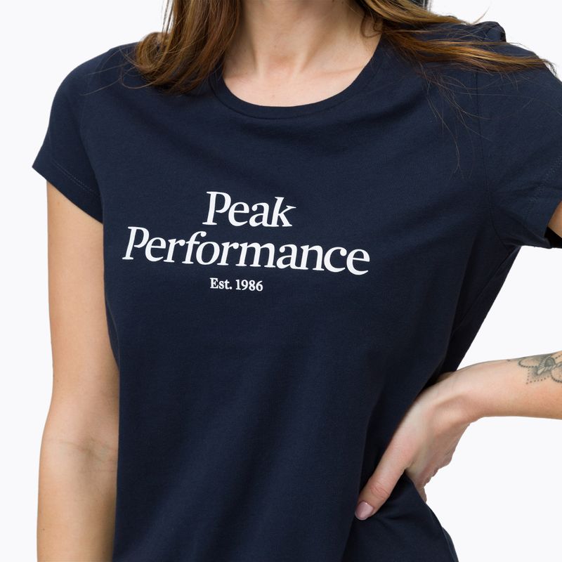 Női trekking póló Peak Performance Original Tee 2N3 tengerészkék G77280020 4