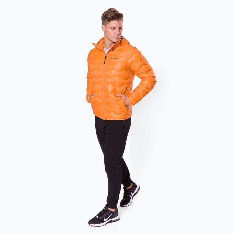 Férfi Peak Performance Down Jacket Helium Down Hood narancssárga G77243110 2