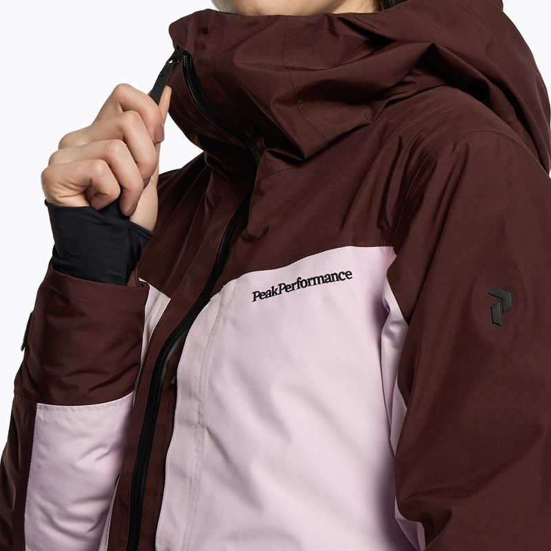 Női Peak Performance Gravity 2L GoreTex sí dzseki rózsaszín és barna G78250010 5
