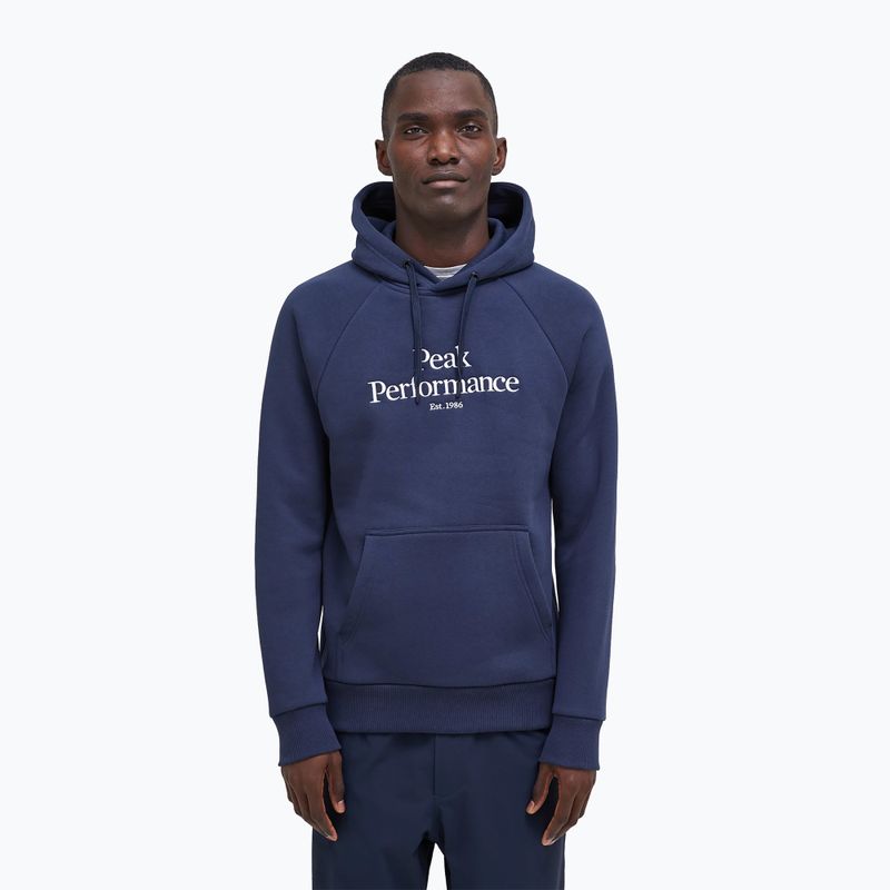 Férfi Peak Performance Original Hood trekking pulóver tengerészkék G77756020