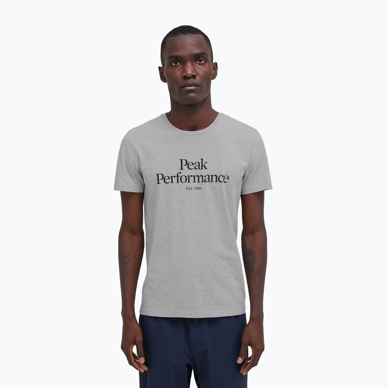 Férfi trekking póló Peak Performance Original Tee szürke G77692090