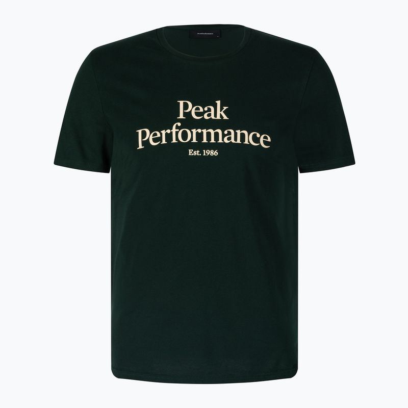 Férfi trekking póló Peak Performance Original Tee zöld G77692260