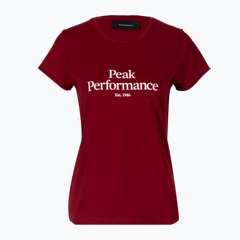 Női trekking póló Peak Performance Original Tee piros G77700310