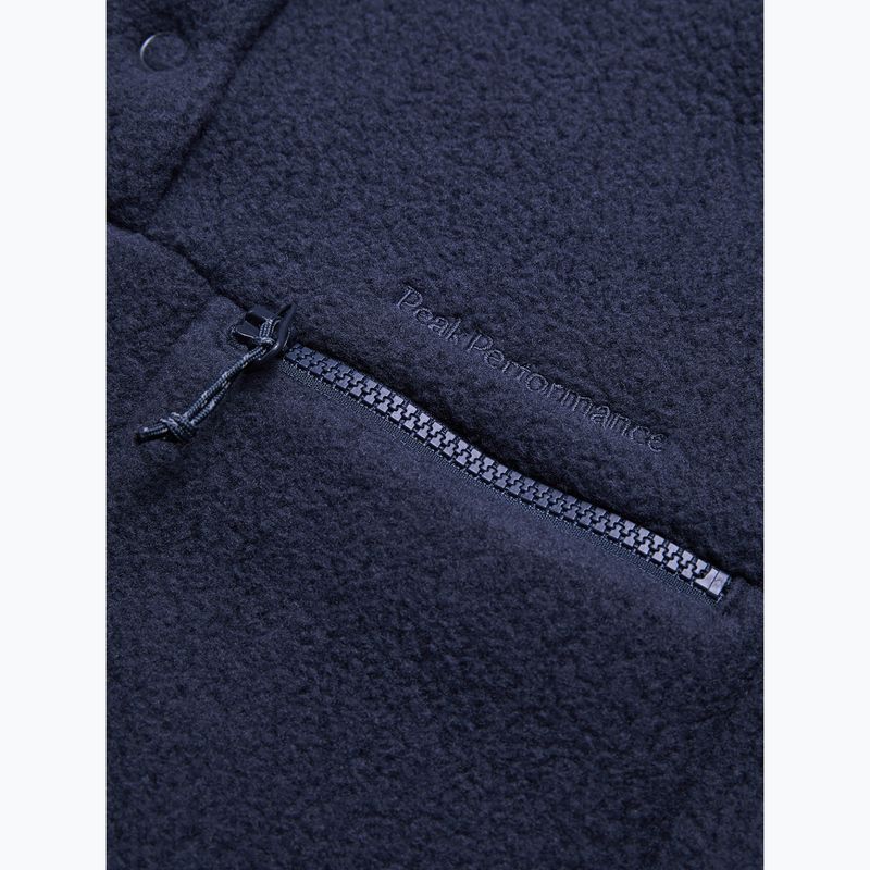 Női pulóver Peak Performance Fleece W Fleece Snap T-Neck 2N3 neck 6