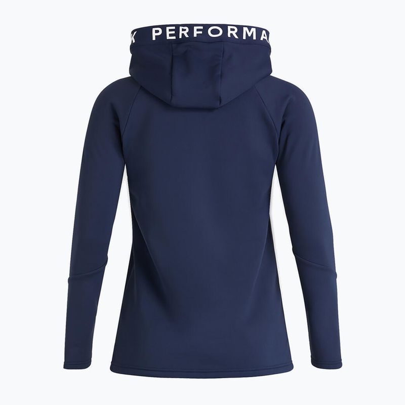Női trekking pulóver Performance Rider Zip kapucnis kapucni tengerészkék G78834010 2
