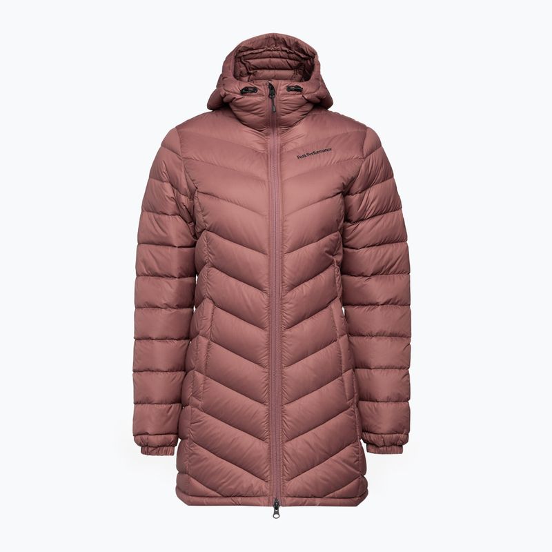 Női pehelykabát Peak Performance Frost Down Parka barna G77895060