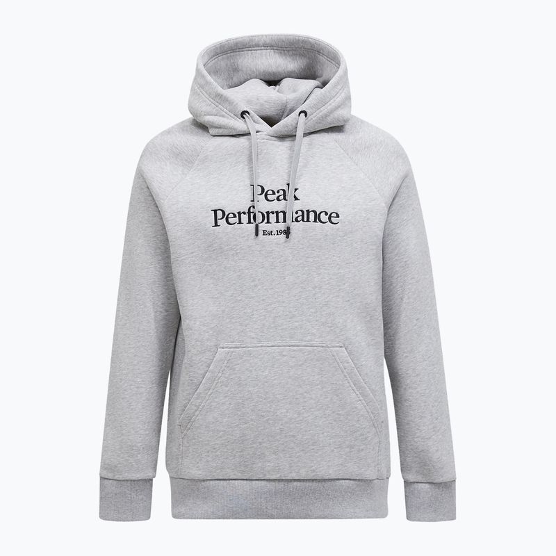 Férfi pulóver Peak Performance Original Hood med grey melange 4