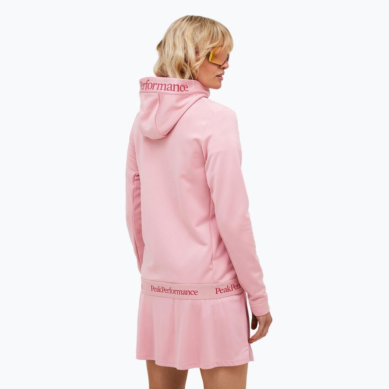 Női pulóver Peak Performance Rider Tech Zip Hood warm blush 2