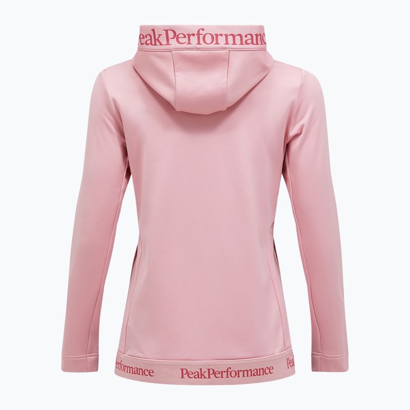 Női pulóver Peak Performance Rider Tech Zip Hood warm blush 5