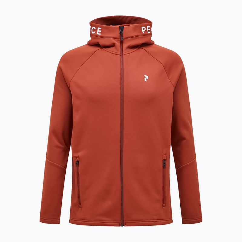 Férfi Peak Performance Rider Zip Hood Zip Hood spiced trekking pulóver