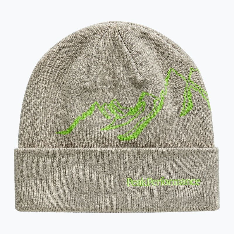 Téli sapka Peak Performance Mountain avid beige / stand out green