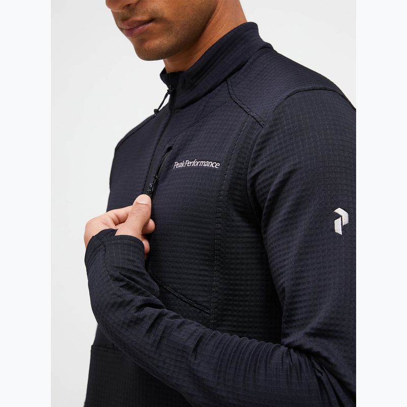 Férfi polár pulóver Peak Performance Trail Polartec Power Grid Half Zip black 3