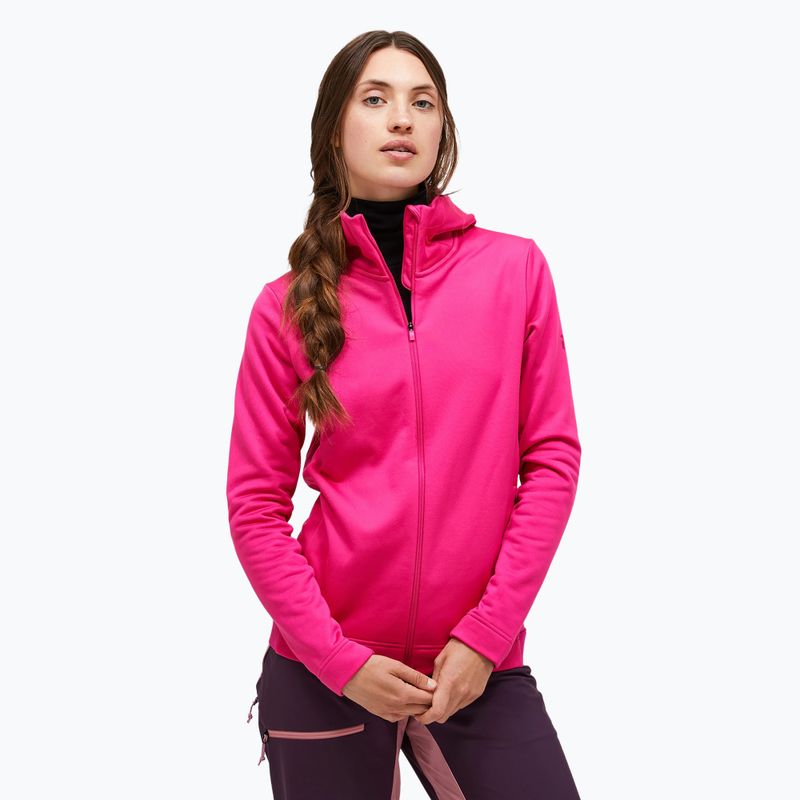 Női pulóver Peak Performance Rider Tech Zip Hood beetroot purple