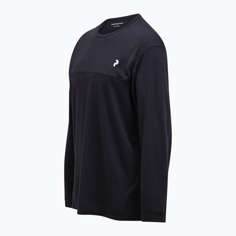 Férfi Peak Performance Trail gyapjú keverék hosszú ujjú fekete 3