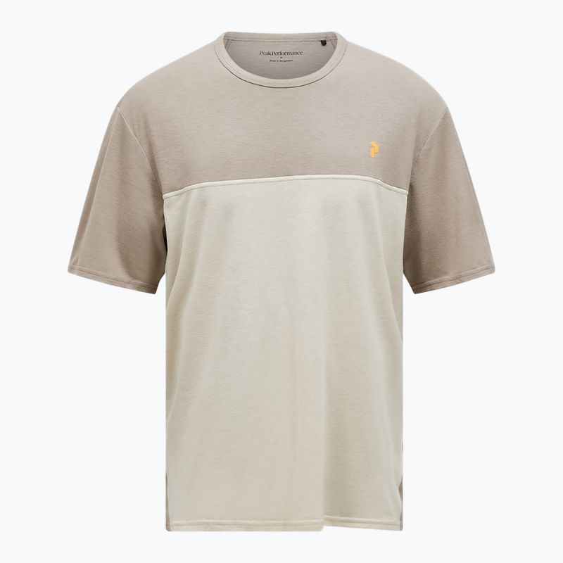 Férfi Peak Performance Trail Wool Blend póló avid beige/sand köd