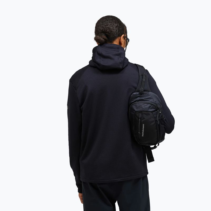 Férfi polár pulóver Peak Performance Trail Polartec Power Grid Half Zip Hood black 2
