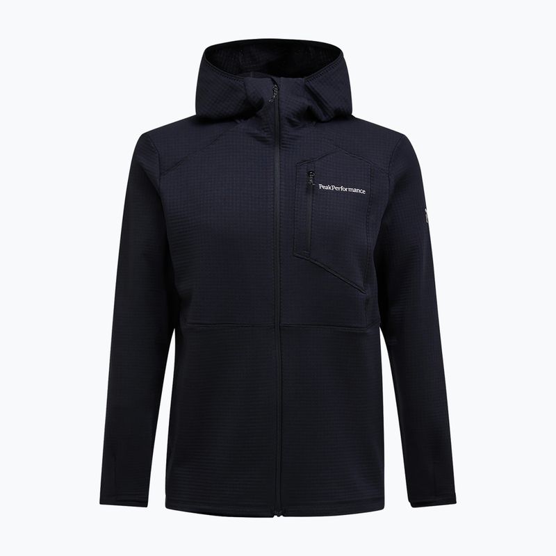 Férfi polár pulóver Peak Performance Trail Polartec Power Grid Half Zip Hood black 4