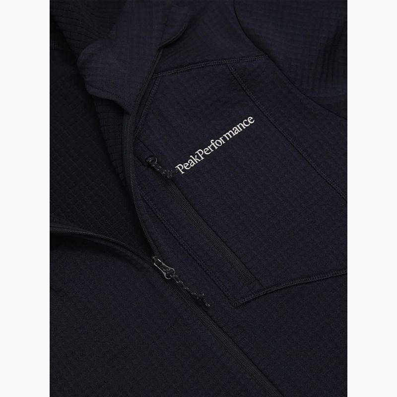 Férfi polár pulóver Peak Performance Trail Polartec Power Grid Half Zip Hood black 7