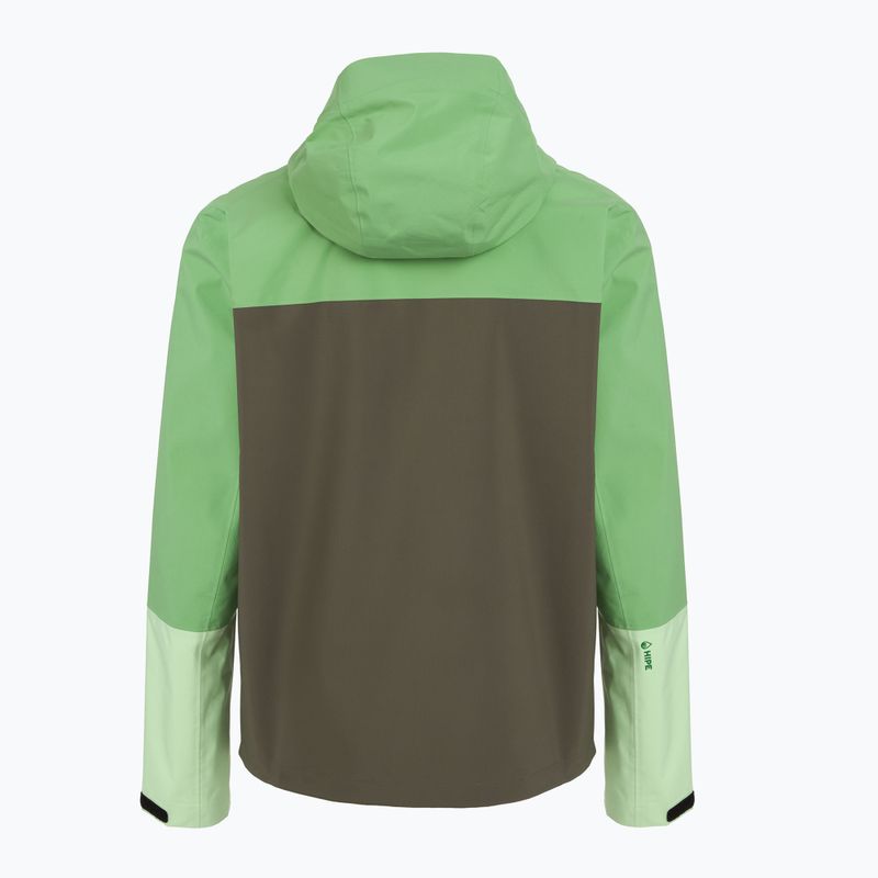 Férfi Peak Performance Trail Hipe Shell kabát borsmenta/fenyőtű/zöld esőkabát 2