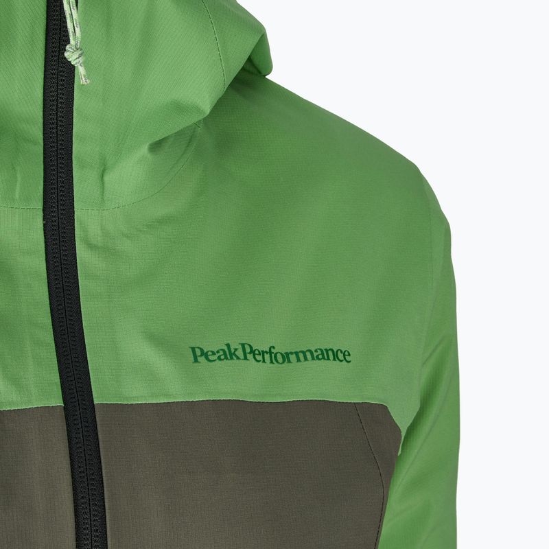 Női Peak Performance Trail Hipe Shell kabát borsmenta/fenyőtű/élénk esőkabát 3