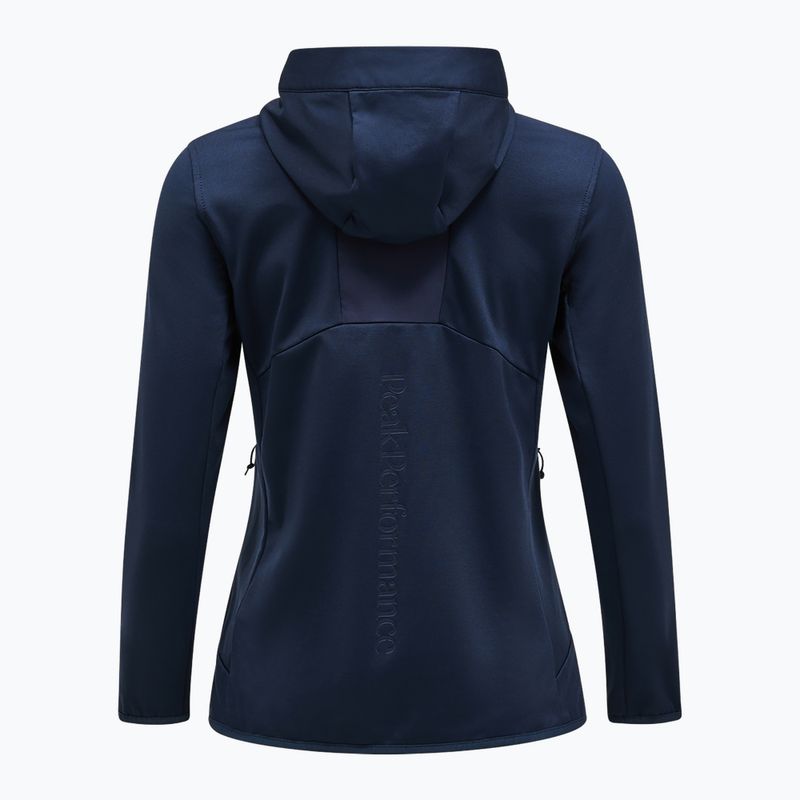 Női Peak Performance Utility Light Zip cipzár kék árnyék pulóver 2
