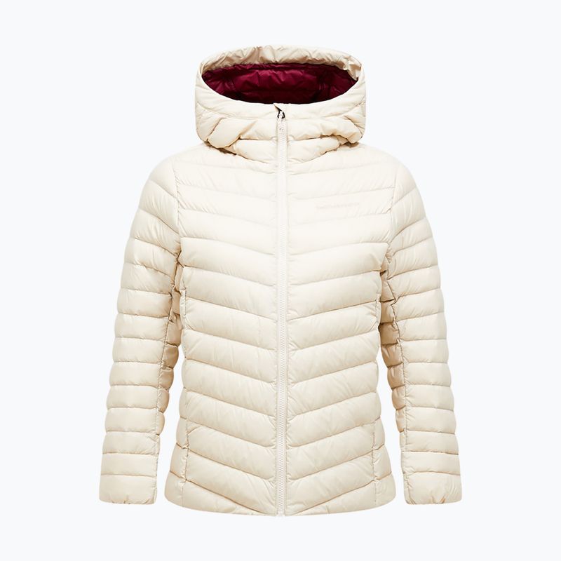 Női pehelykabát Peak Performance Frost Down Hood Jacket Sand Fog