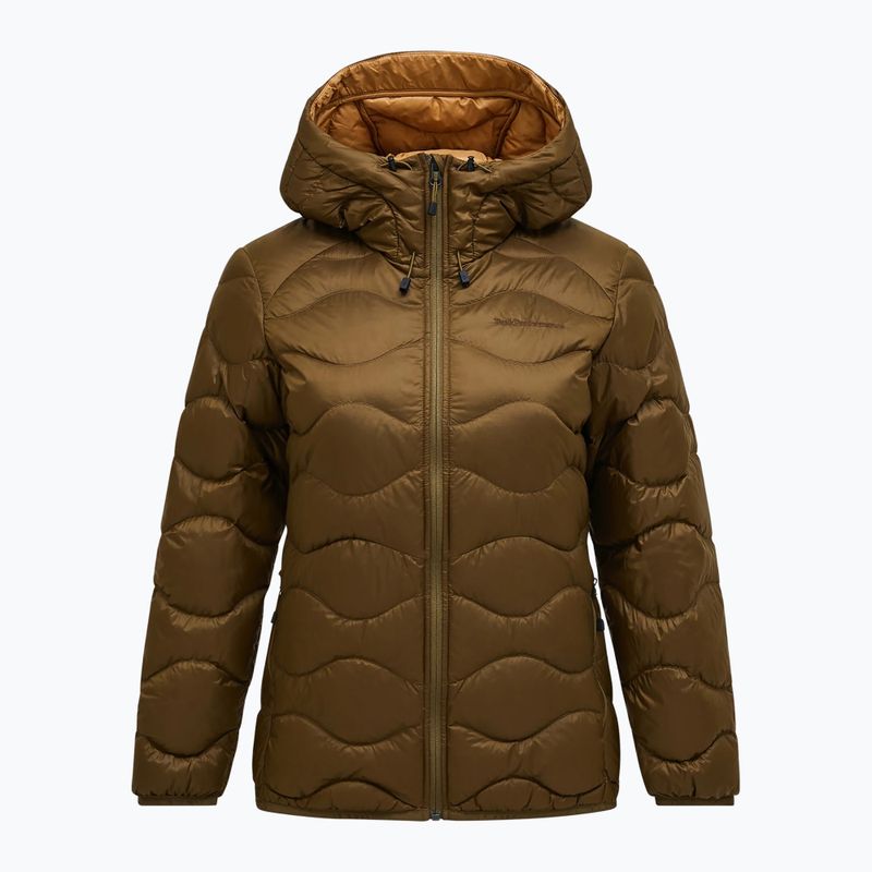 Női pehelydzseki Peak Performance Helium Down Hood meadow moss/sierra sand 6