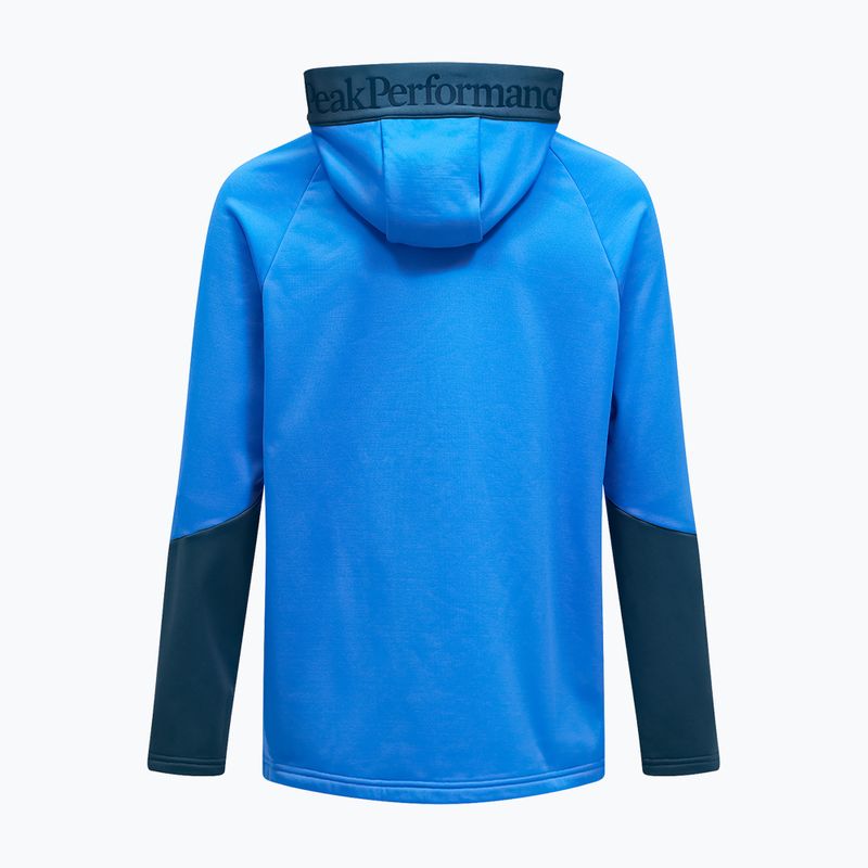 Férfi pulóver Peak Performance Rider Essentials Zip Hood Azure Ascent/Mountain Lake 2