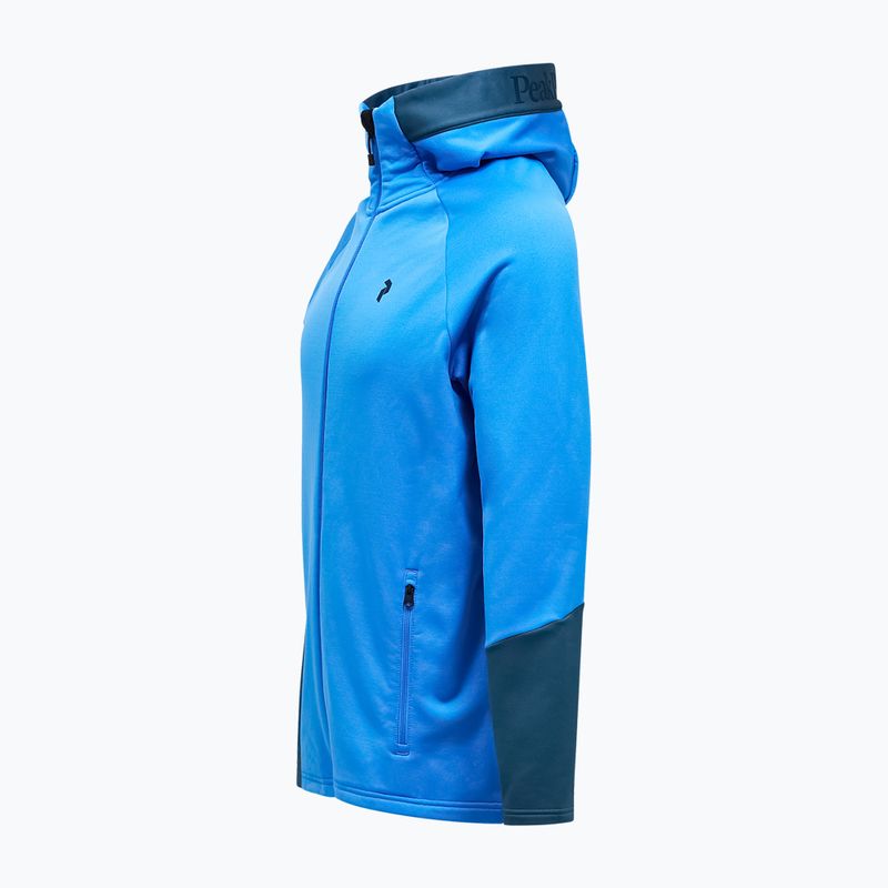 Férfi pulóver Peak Performance Rider Essentials Zip Hood Azure Ascent/Mountain Lake 3