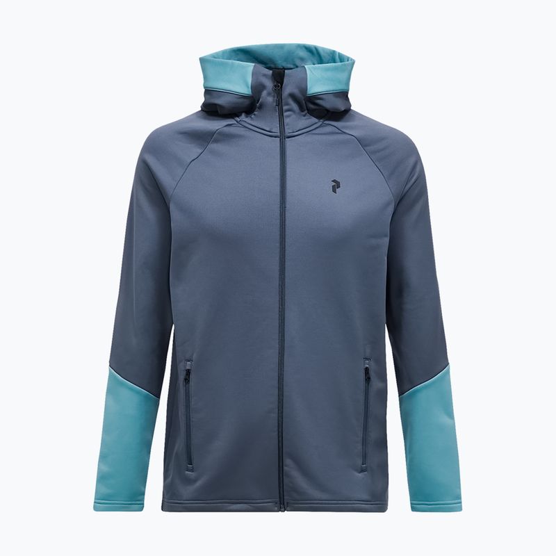 Férfi pulóver Peak Performance Rider Essentials Zip Hood Mountain Mist/Deluded Vision