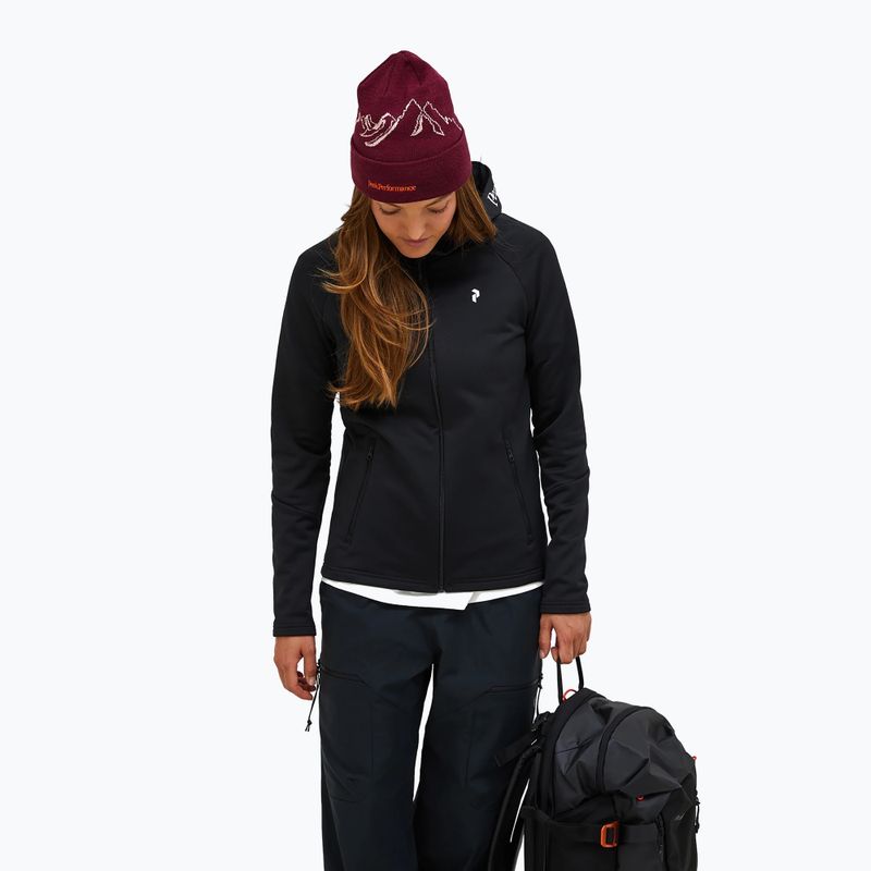 Női kapucnis pulóver Peak Performance Rider Essentials Zip Hood black/black 4