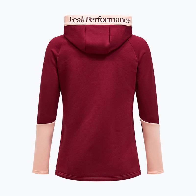 Női pulóver Peak Performance Rider Essentials Zip Hood Vertical Zenith/Peach Fuzz 2