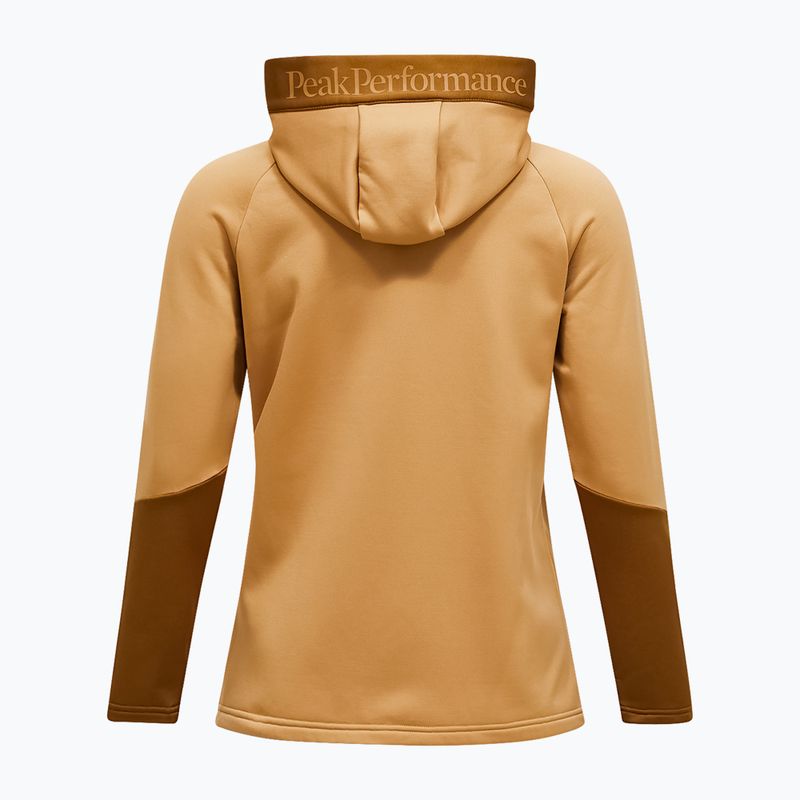 Női pulóver Peak Performance Rider Essentials Zip Hood Sierra Sand/Earthy Summit 2